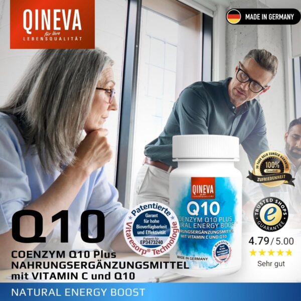 QINEVA Q10 Vegan - Bioaktives patentiertes Coenzym Q10